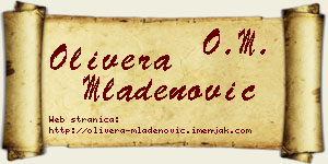 Olivera Mladenović vizit kartica